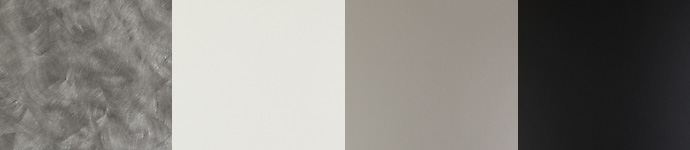 DuraGarage Pewter Brush, White, Gray and Black melamine cabinet box finishes